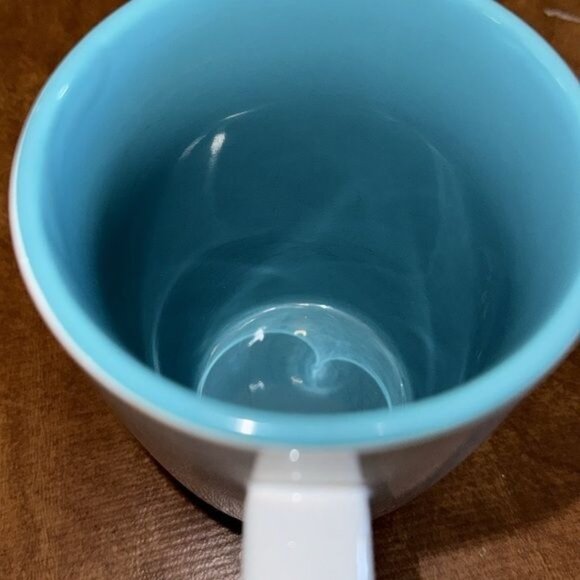 Pineapple Ceramic Coffee Mug With Blue Interior - Picture 3 of 7